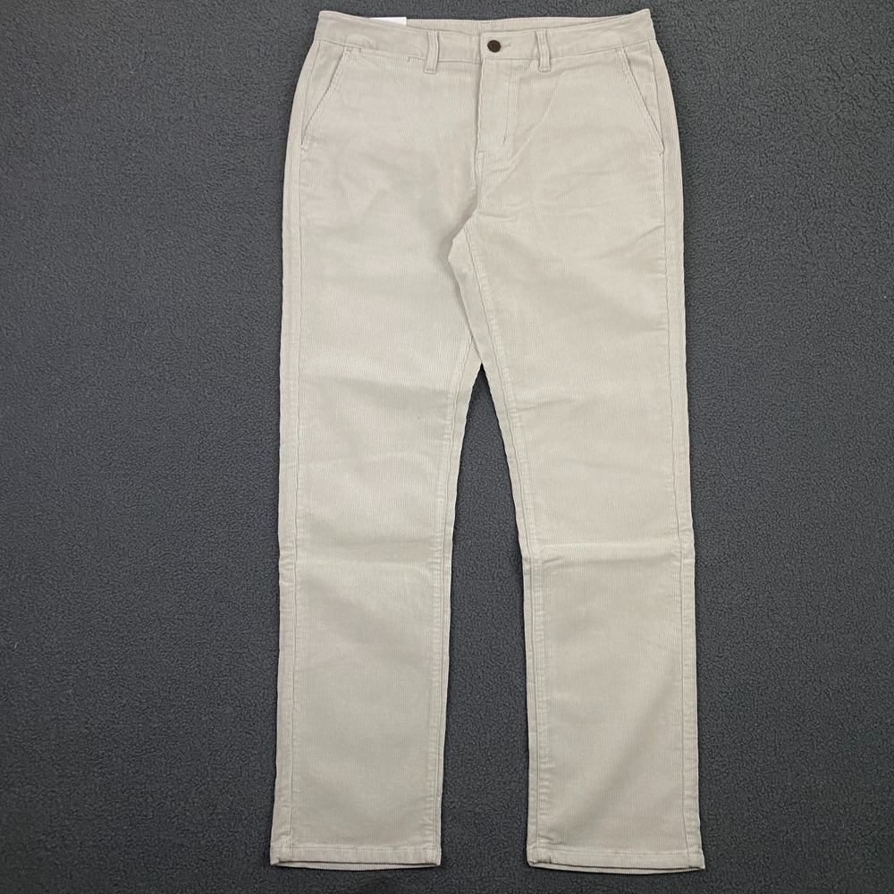 Katin Corey Corduroy Pant Mens 34x32‎ Slim Straight Chino Light Gray